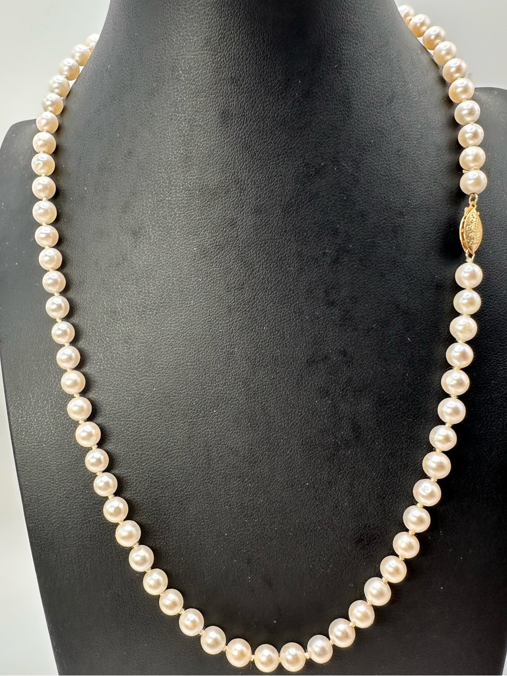 14k Gold Imperial Pearl Syndicate Genuine Pearl Necklace 19” Crown Clasp Akoya? - Picture 7 of 17